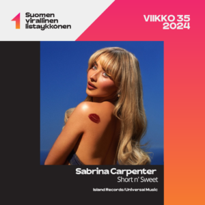 Listaykkönen vko 35/2024 Sabrina Carpenter Short n' Sweet